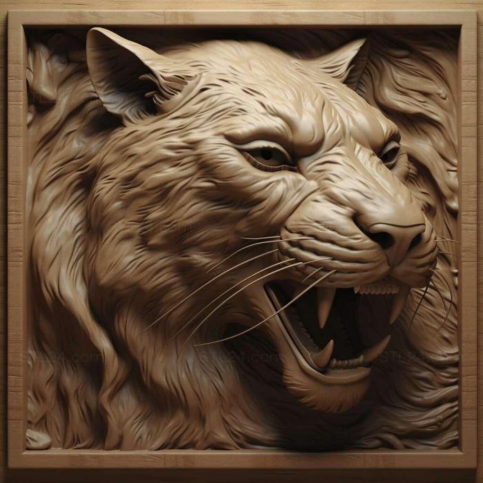 Nature and animals (Panthera 3, NATURE_5015) 3D models for cnc